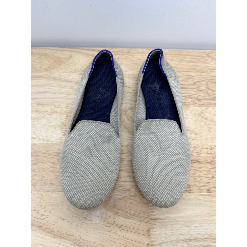 Rothy's Women's Beige/shimmer Knit Loafer Slip-On Lightweight Round Toe Sz 9 #70